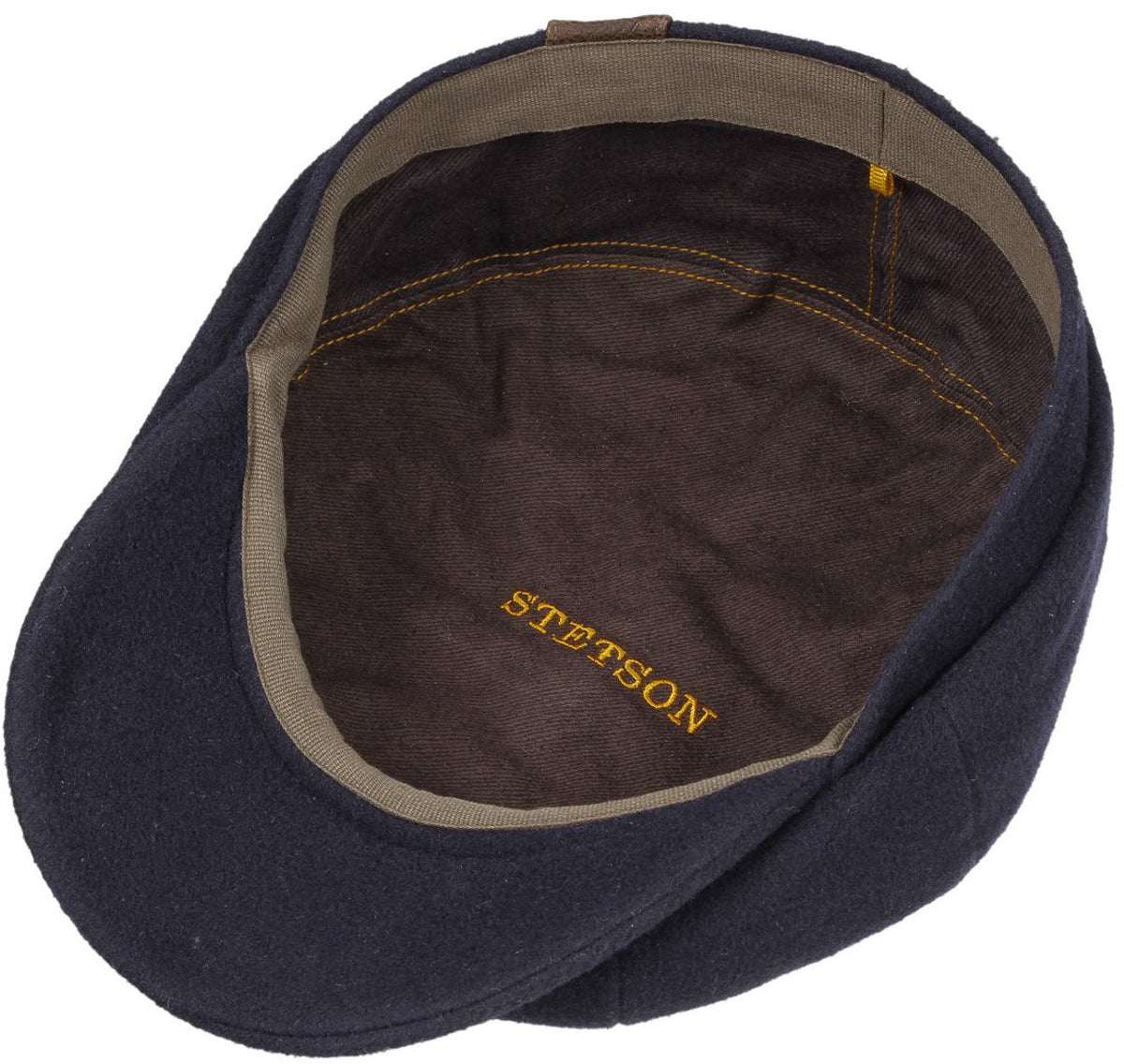 Stetson Hatteras Wool/Cashmere Flat Cap - Navy Blue