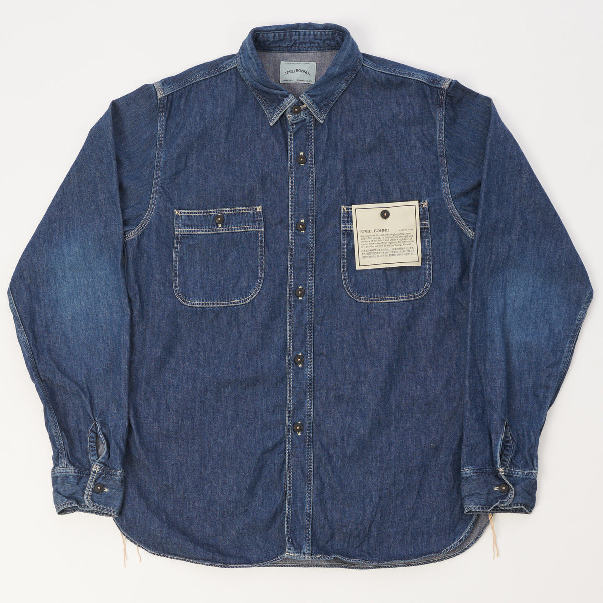 Spellbound Denim Work Shirt - Mid Wash