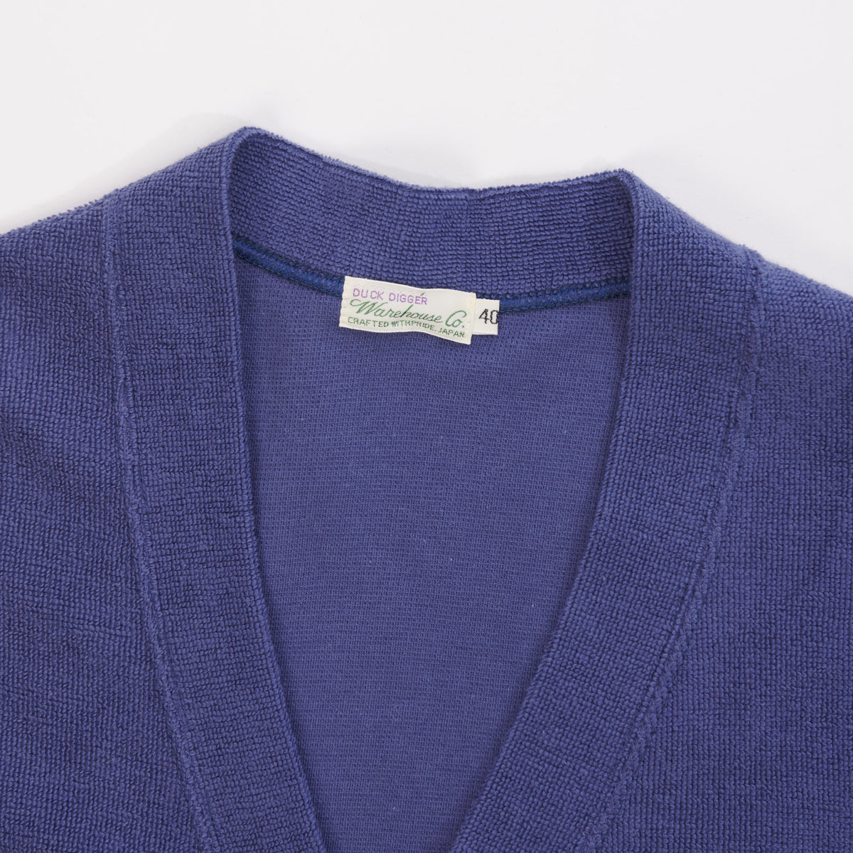 Warehouse & Co 488 'Chiefs' Cotton Pile Cardigan - Navy