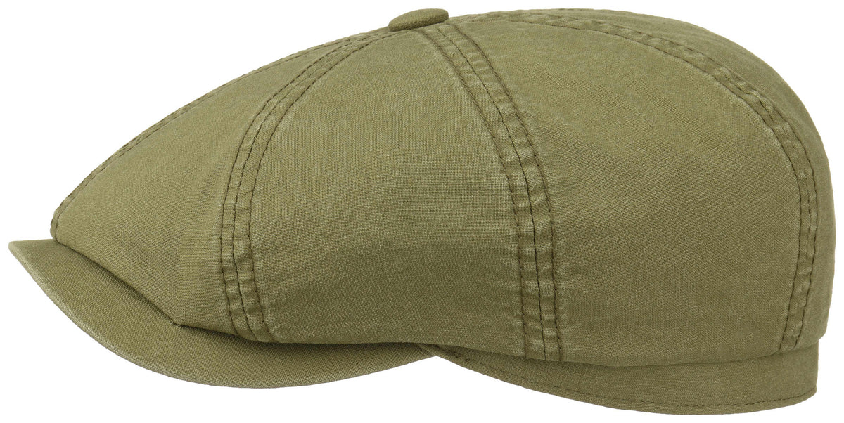 Stetson Hatteras Cotton Flat Cap - Khaki