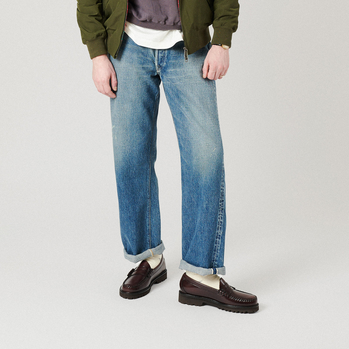 FULLCOUNT 0105 13.7oz Wide Straight Jean - 'Dartford' Wash