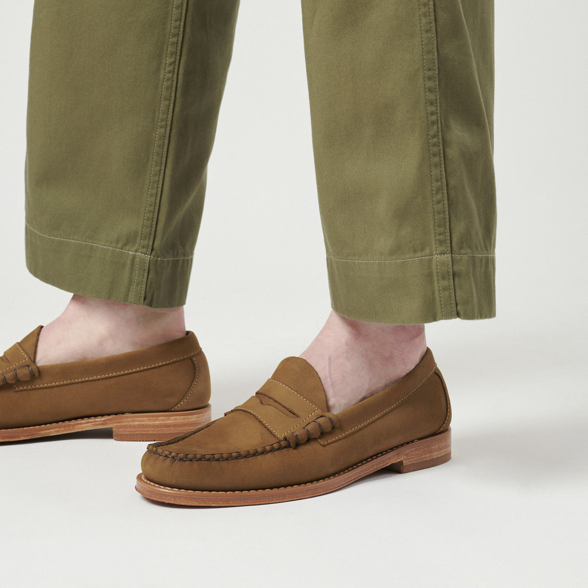 G.H. Bass & Co. Weejun Larson Moc Penny Loafer - Tan Nubuck