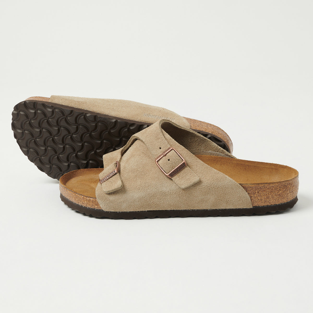 Birkenstock Zürich Suede Leather Sandal - Taupe