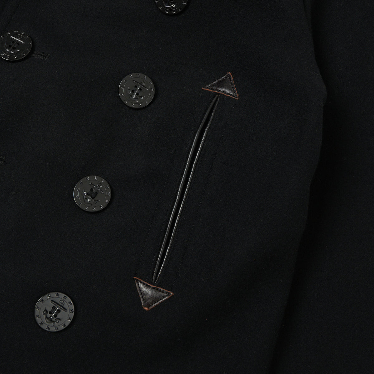 Buzz Rickson x William Gibson U.S. Navy Pea Coat - Black