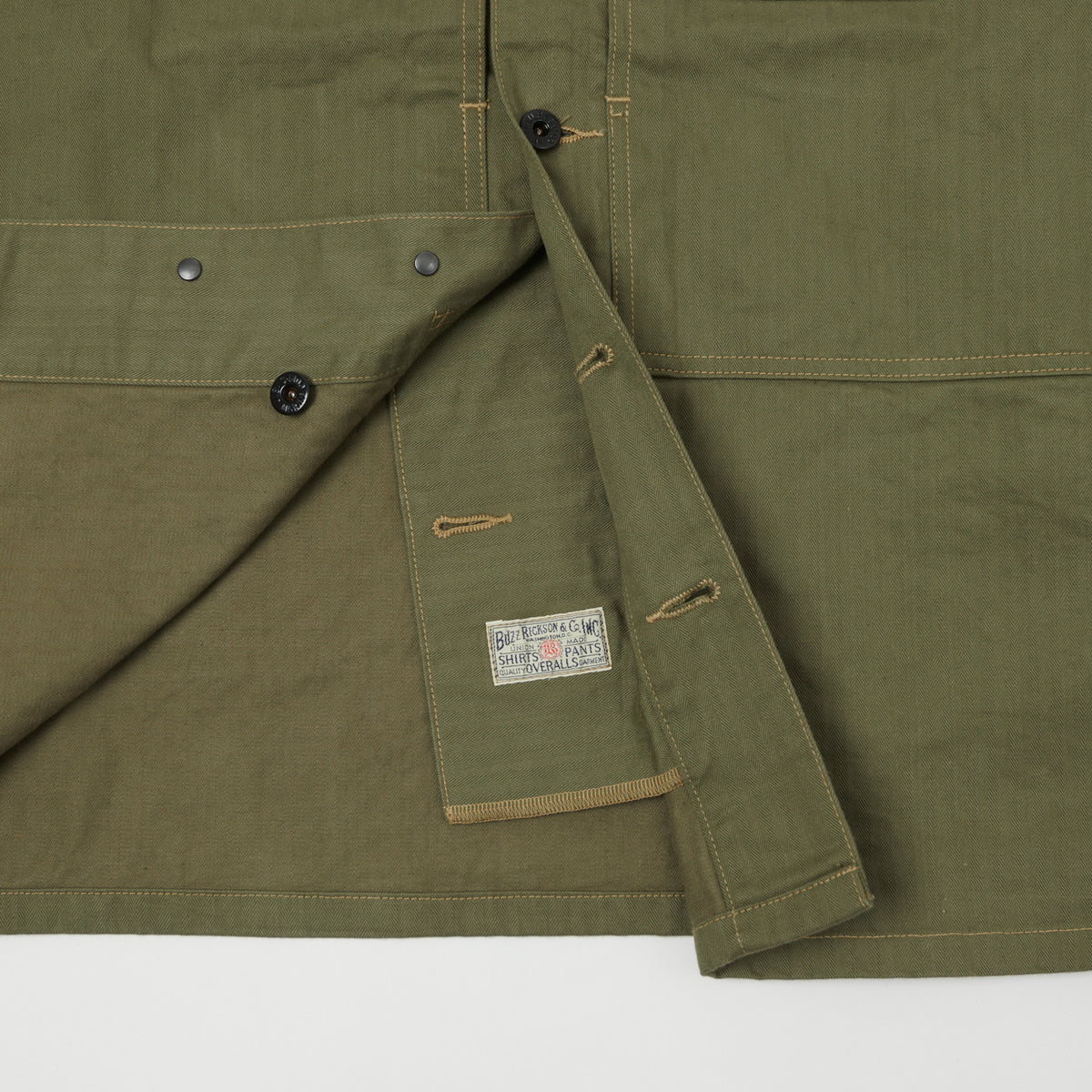 Buzz Rickson's M-1944 Herringbone Utility Jacket - Olive