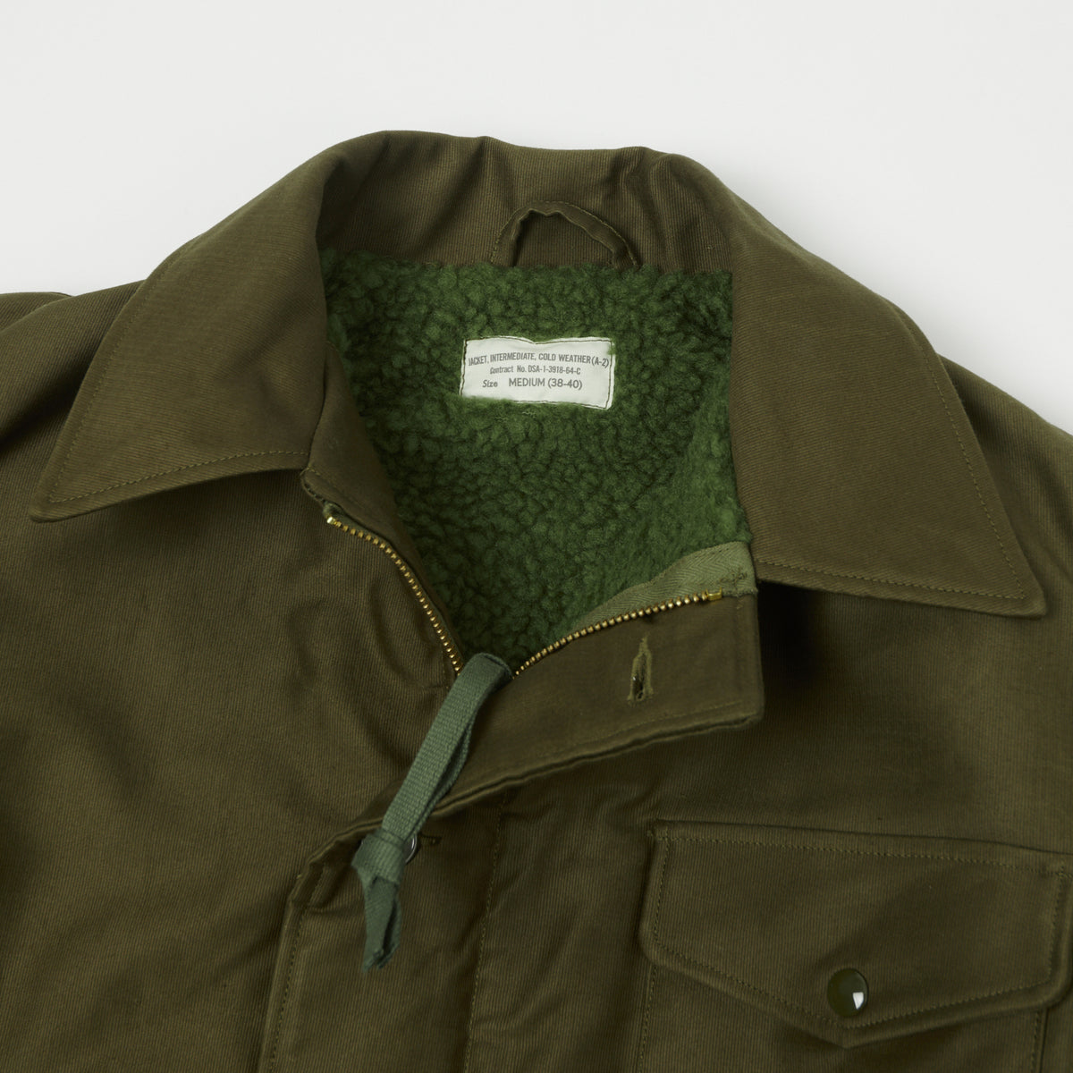Buzz Rickson's U.S. Navy A-2 Jungle Cloth Deck Jacket - Olive