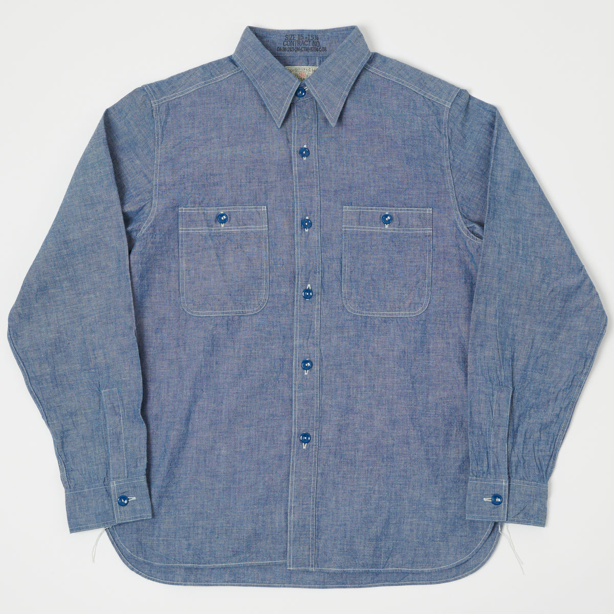 Buzz Rickson's U.S. Navy Chambray Work Shirt - Blue