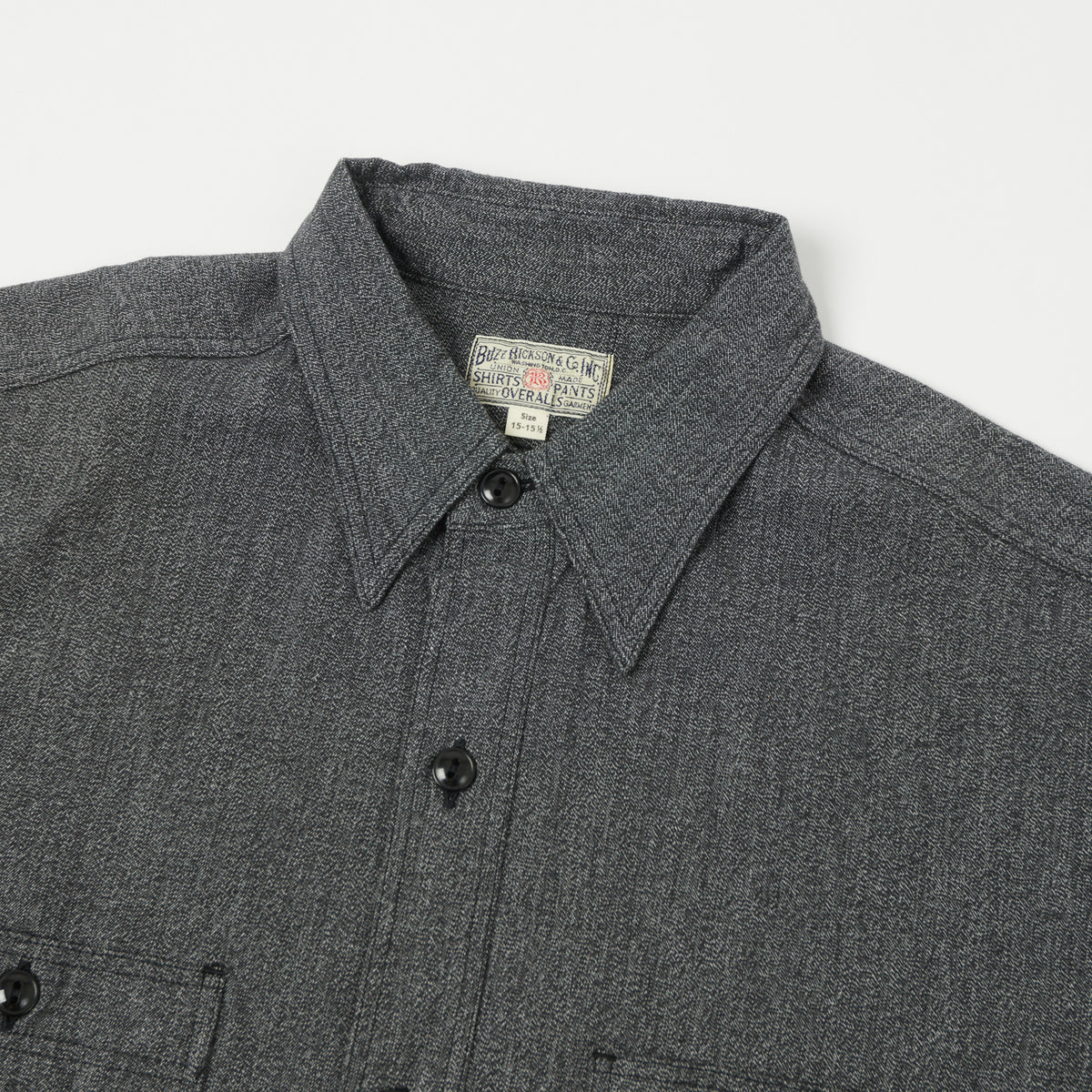 Buzz Rickson's Covert Cloth Work Shirt - Black