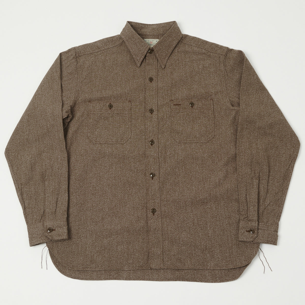 Buzz Rickson's Covert Cloth Work Shirt - Brown