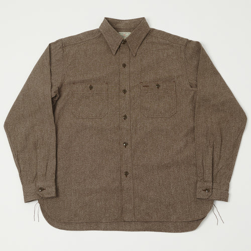 Buzz Rickson's Covert Cloth Work Shirt - Brown