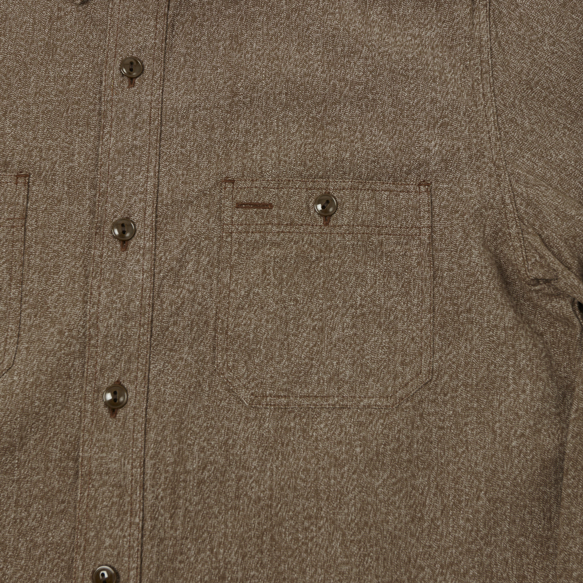 Buzz Rickson's Covert Cloth Work Shirt - Brown