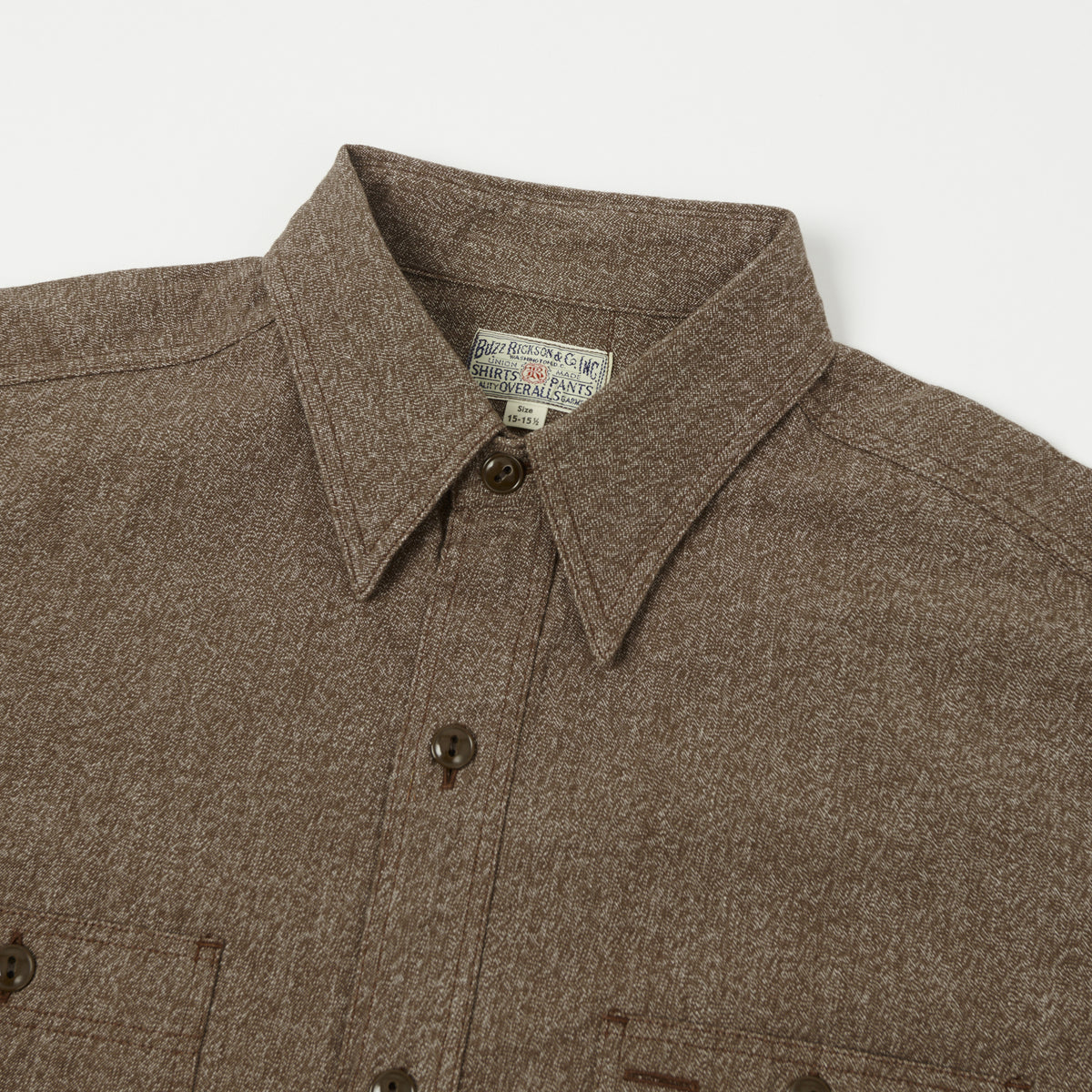 Buzz Rickson's Covert Cloth Work Shirt - Brown