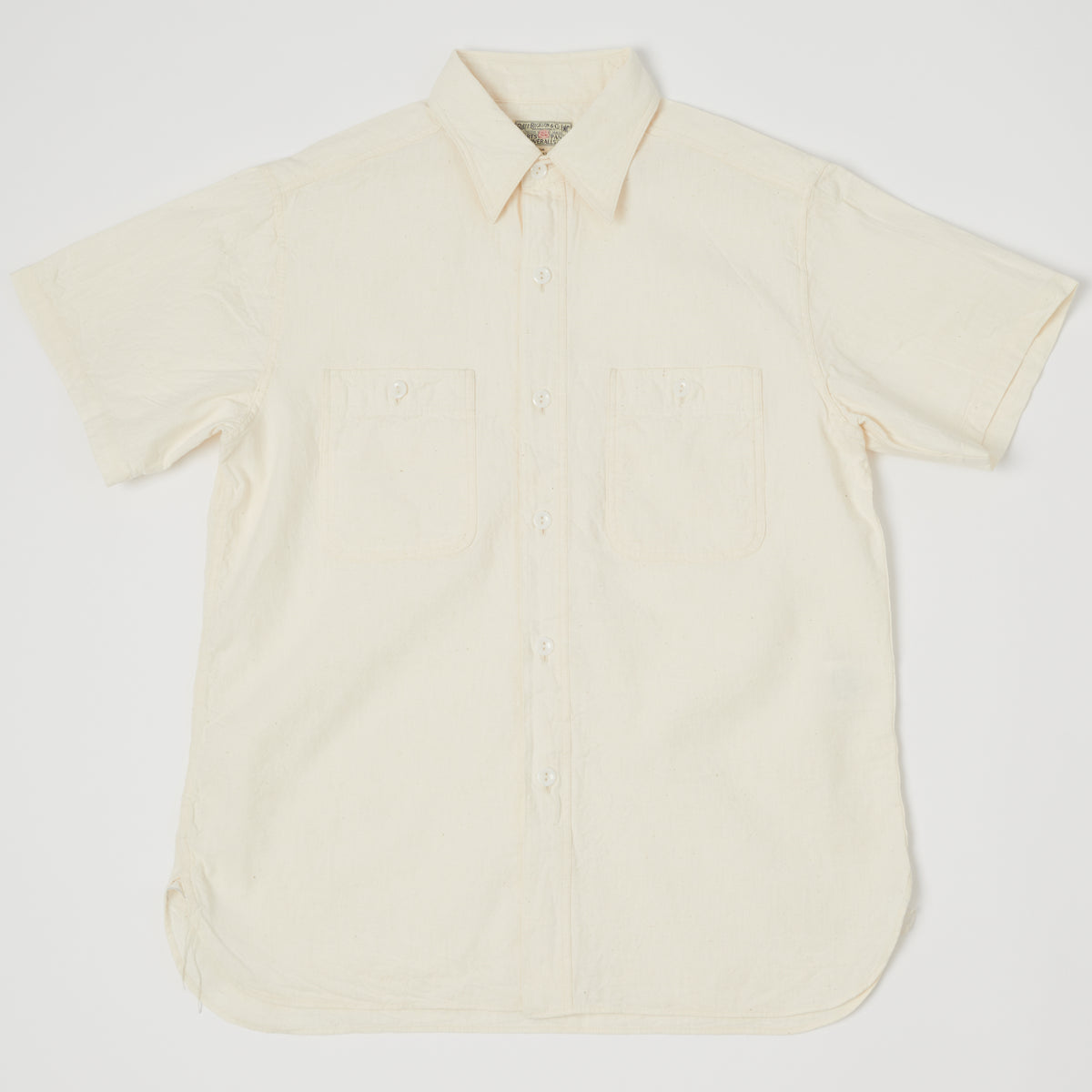 Buzz Rickson's Short Sleeve Chambray Shirt - White
