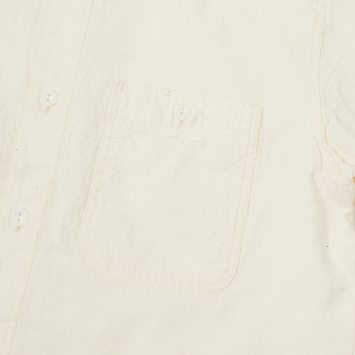 Buzz Rickson's Short Sleeve Chambray Shirt - White