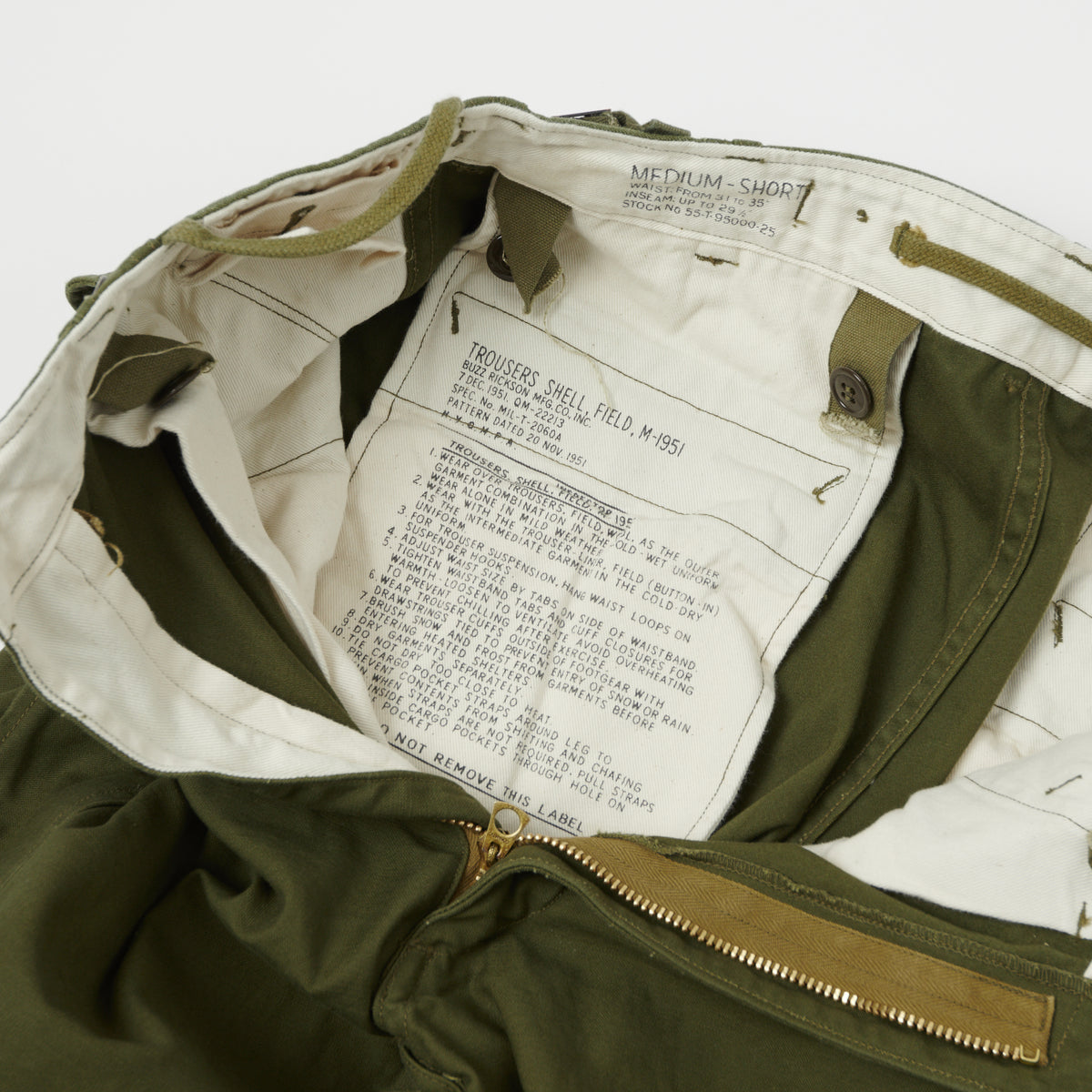 Buzz Rickson's U.S. Army M-1951 Field Trouser - Olive