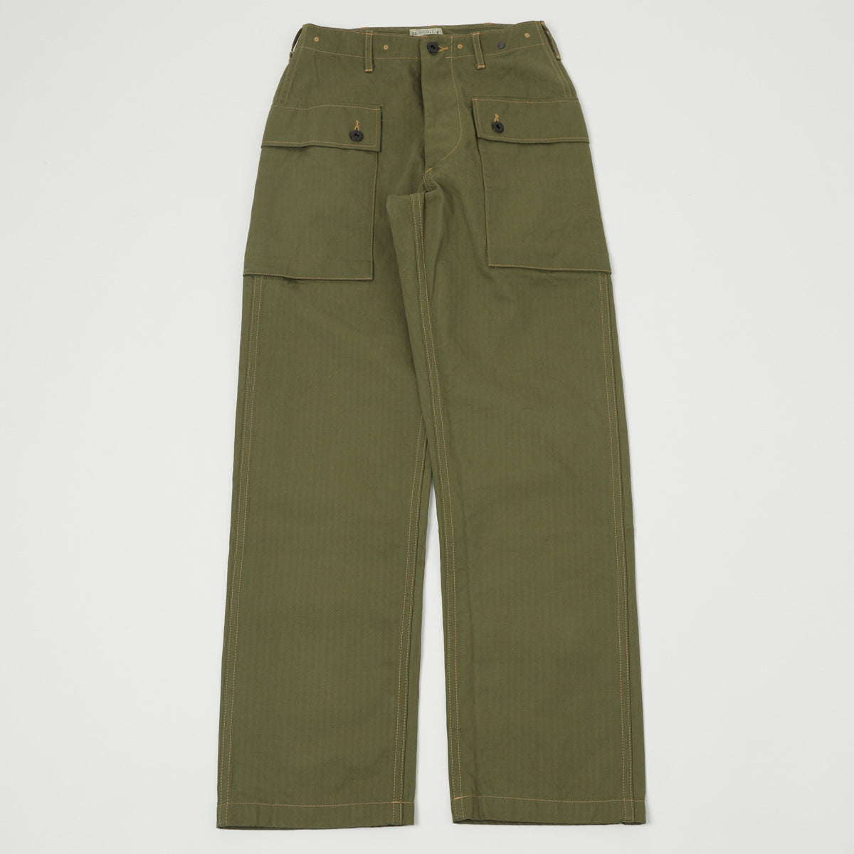 Buzz Rickson's U.S. Marine Corps P44 Herringbone 'Monkey Pants' - Olive