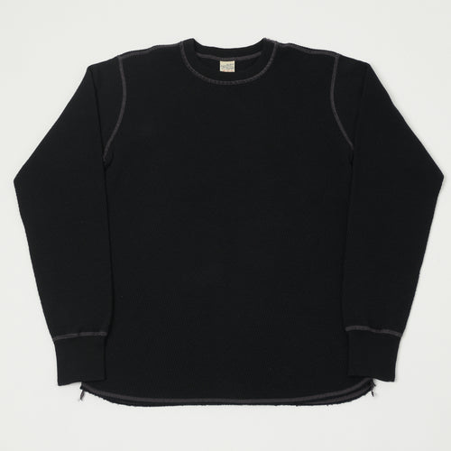 Buzz Rickson's Long Sleeve Thermal T-Shirt - Black