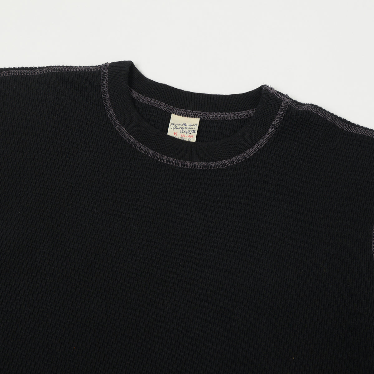 Buzz Rickson's Long Sleeve Thermal T-Shirt - Black
