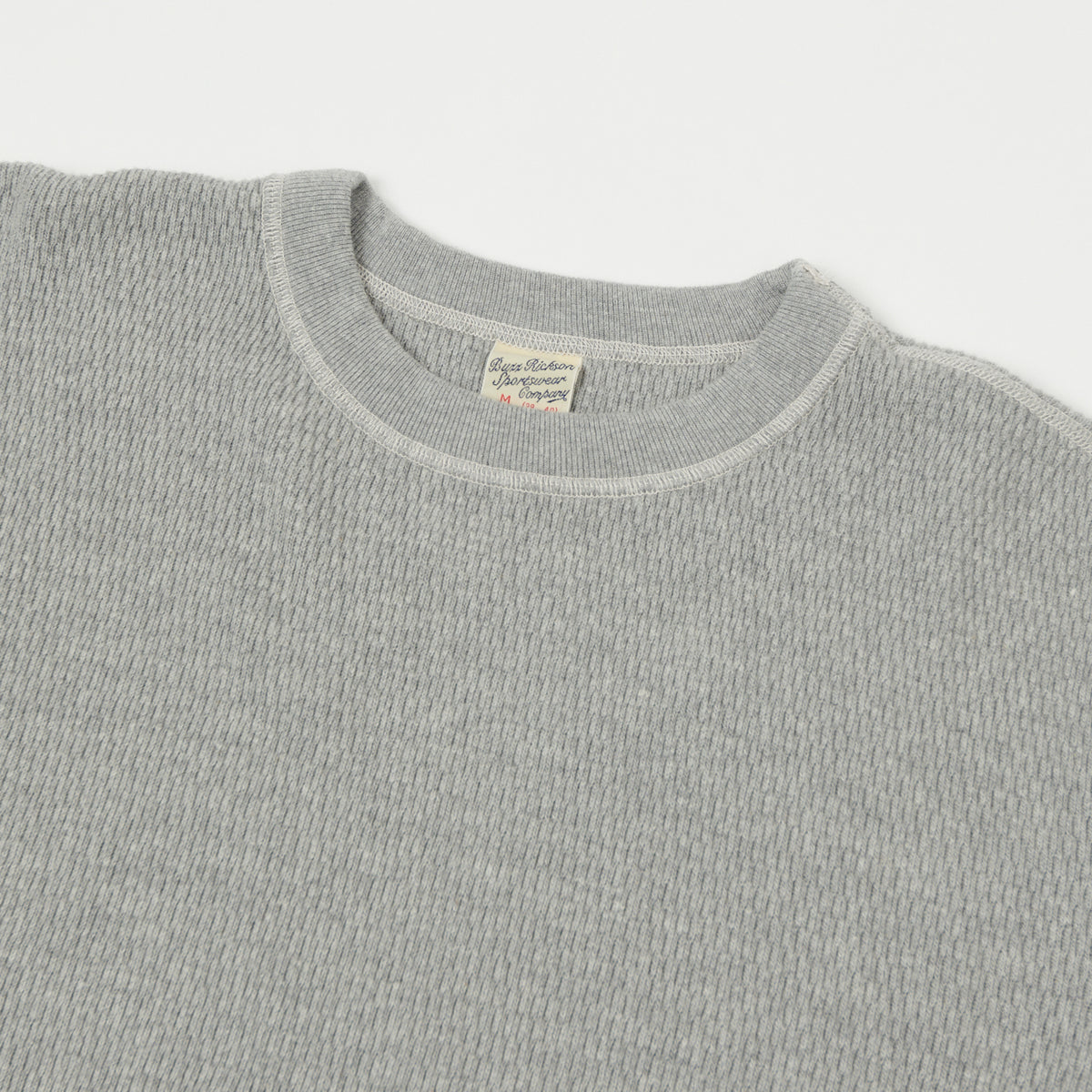Buzz Rickson's Long Sleeve Thermal T-Shirt - Heather Grey