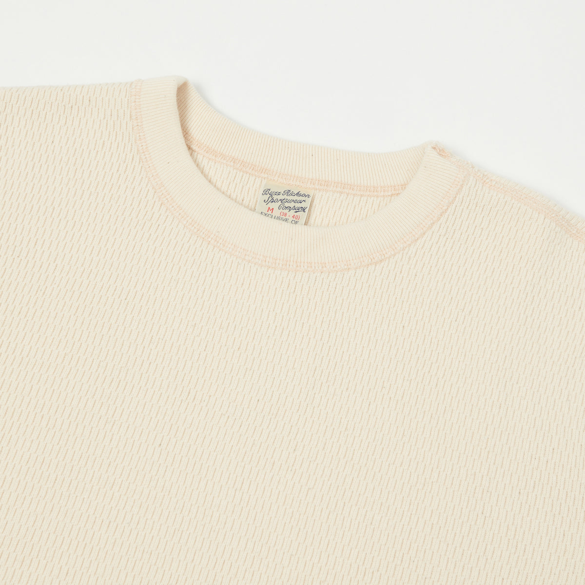 Buzz Rickson's Long Sleeve Thermal T-Shirt - Natural