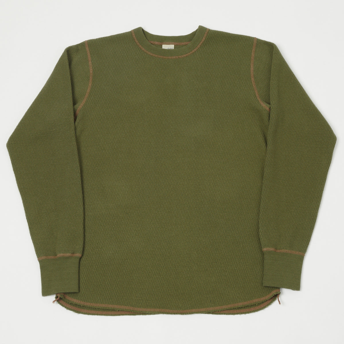 Buzz Rickson's Long Sleeve Thermal T-Shirt - Olive