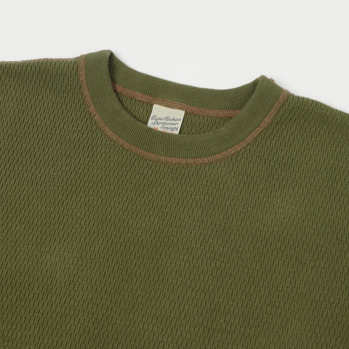 Buzz Rickson's Long Sleeve Thermal T-Shirt - Olive