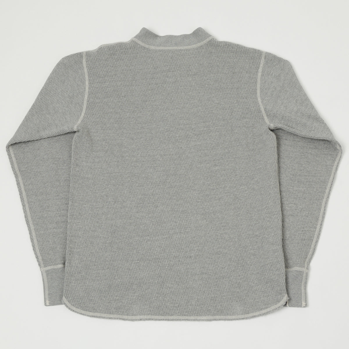 Buzz Rickson's Long Sleeve Thermal Henley - Heather Grey