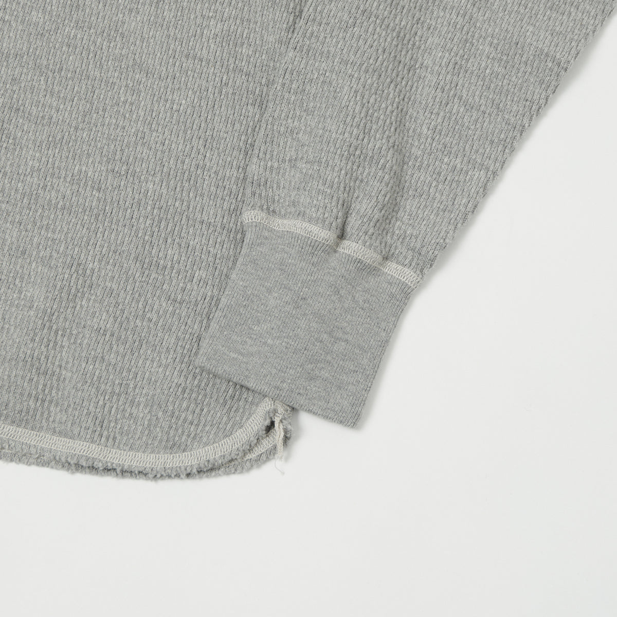 Buzz Rickson's Long Sleeve Thermal Henley - Heather Grey