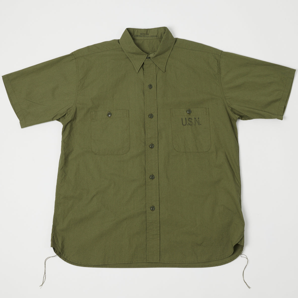 Buzz Rickson's U.S. Navy N-3 Short Sleeve Utility Shirt - Olive