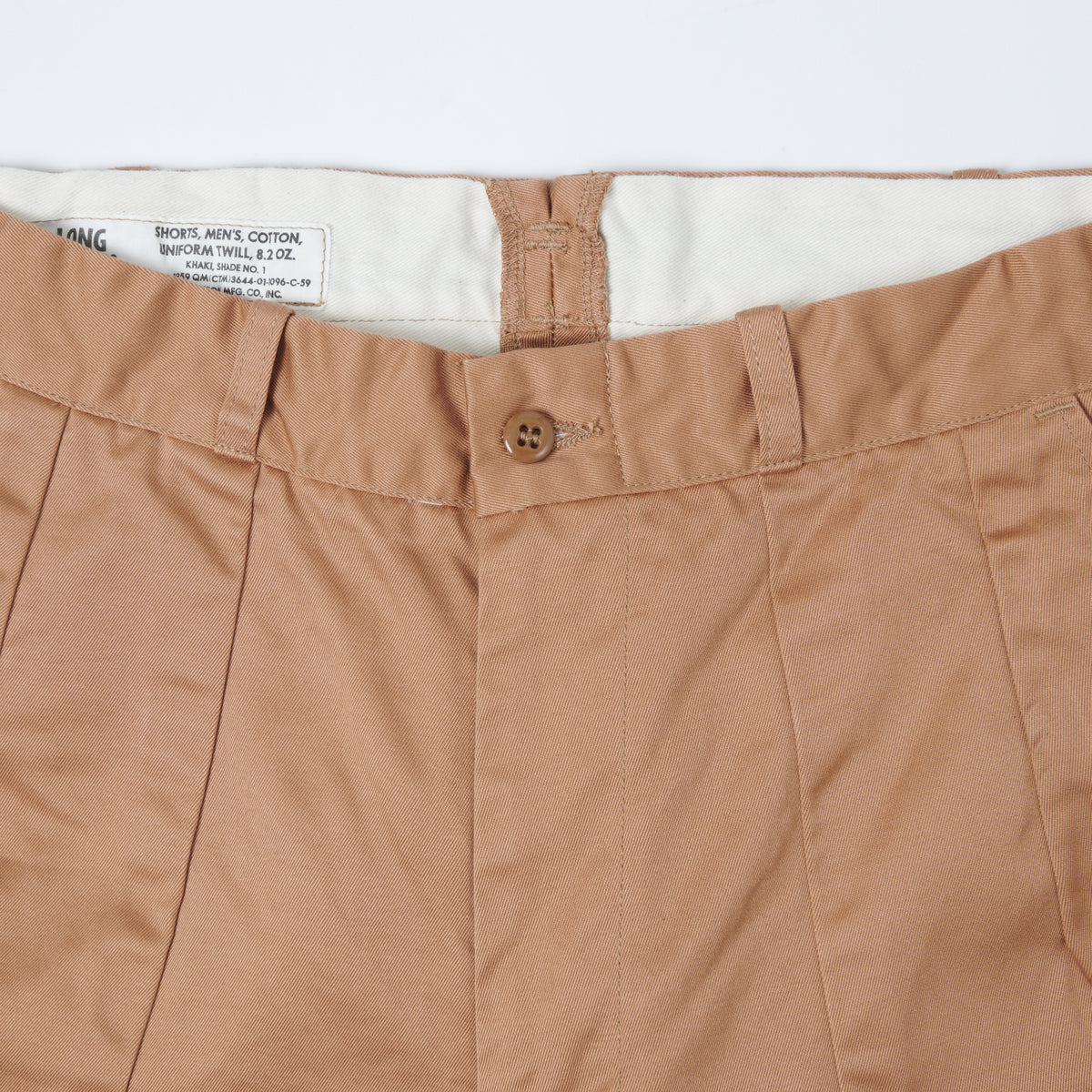 Buzz Rickson's 'Uniform Twill' 8.2oz Chino Short - Khaki
