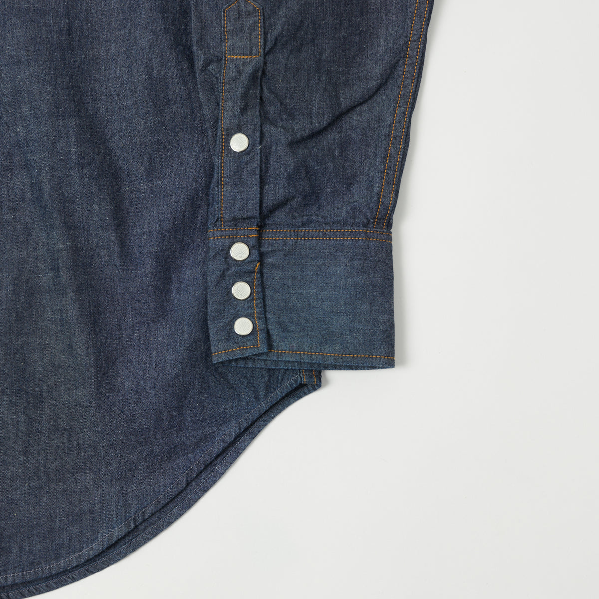 Dubbleworks Lot. 43001 Chambray Western Shirt - Navy Blue