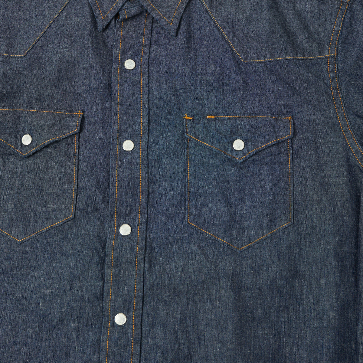 Dubbleworks Lot. 43001 Chambray Western Shirt - Navy Blue