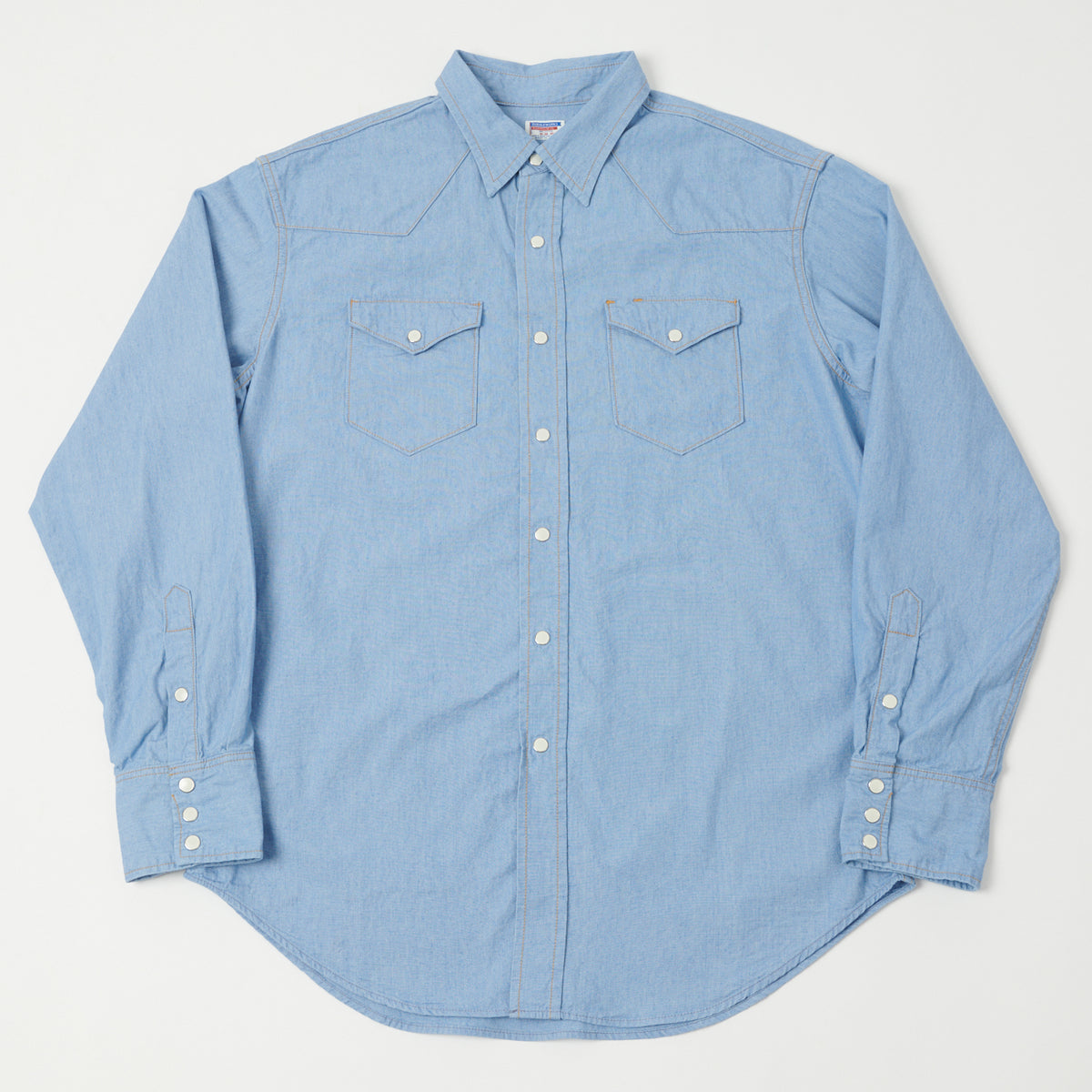 Dubbleworks Lot. 43001 Chambray Western Shirt - Sax Blue