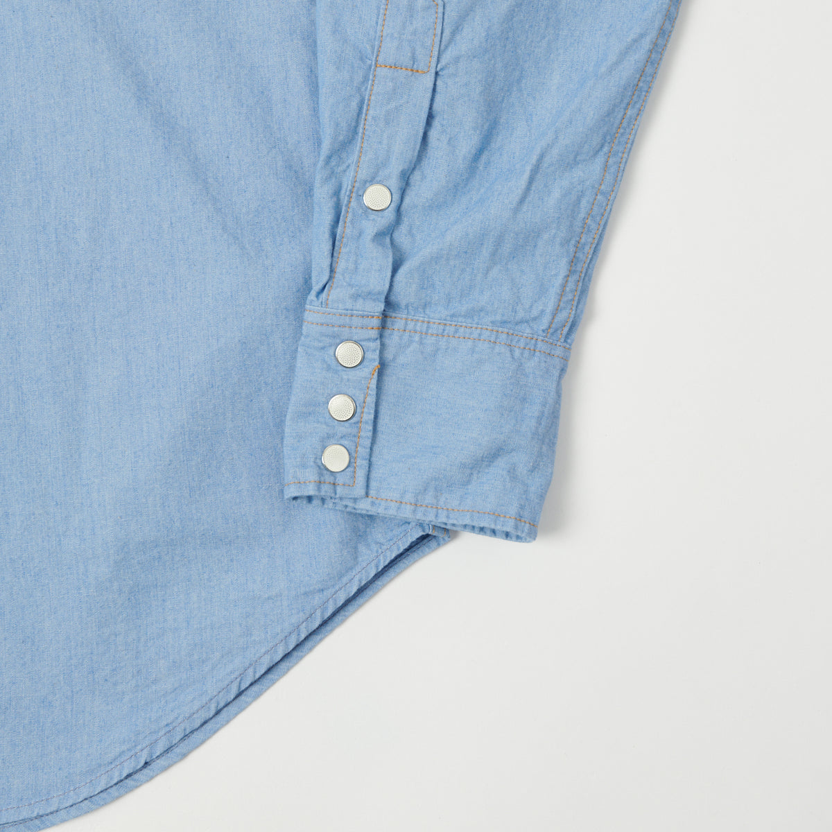 Dubbleworks Lot. 43001 Chambray Western Shirt - Sax Blue