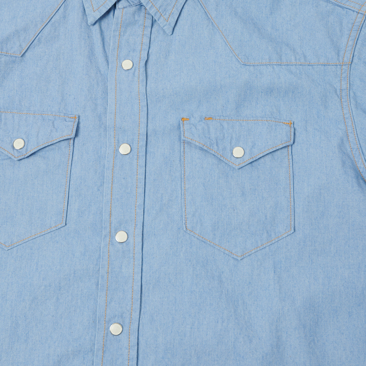 Dubbleworks Lot. 43001 Chambray Western Shirt - Sax Blue
