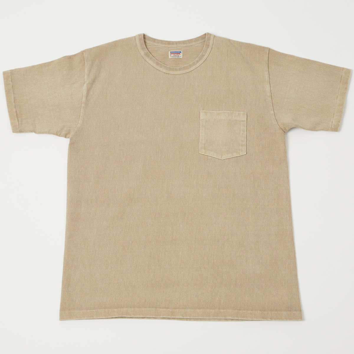 Dubbleworks Heavy Fabric Pigment Dye Pocket Tee - Beige