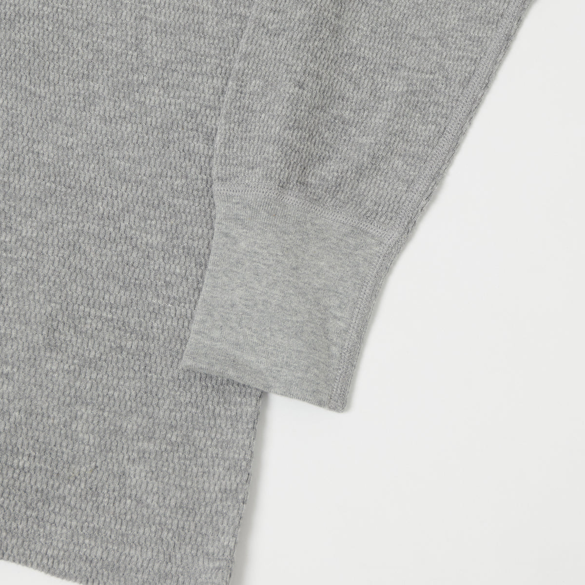 Dubbleworks Long Sleeve Thermal Henley - Heather Grey