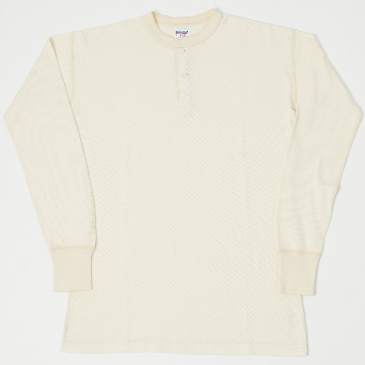 Dubbleworks Long Sleeve Thermal Henley - Off White