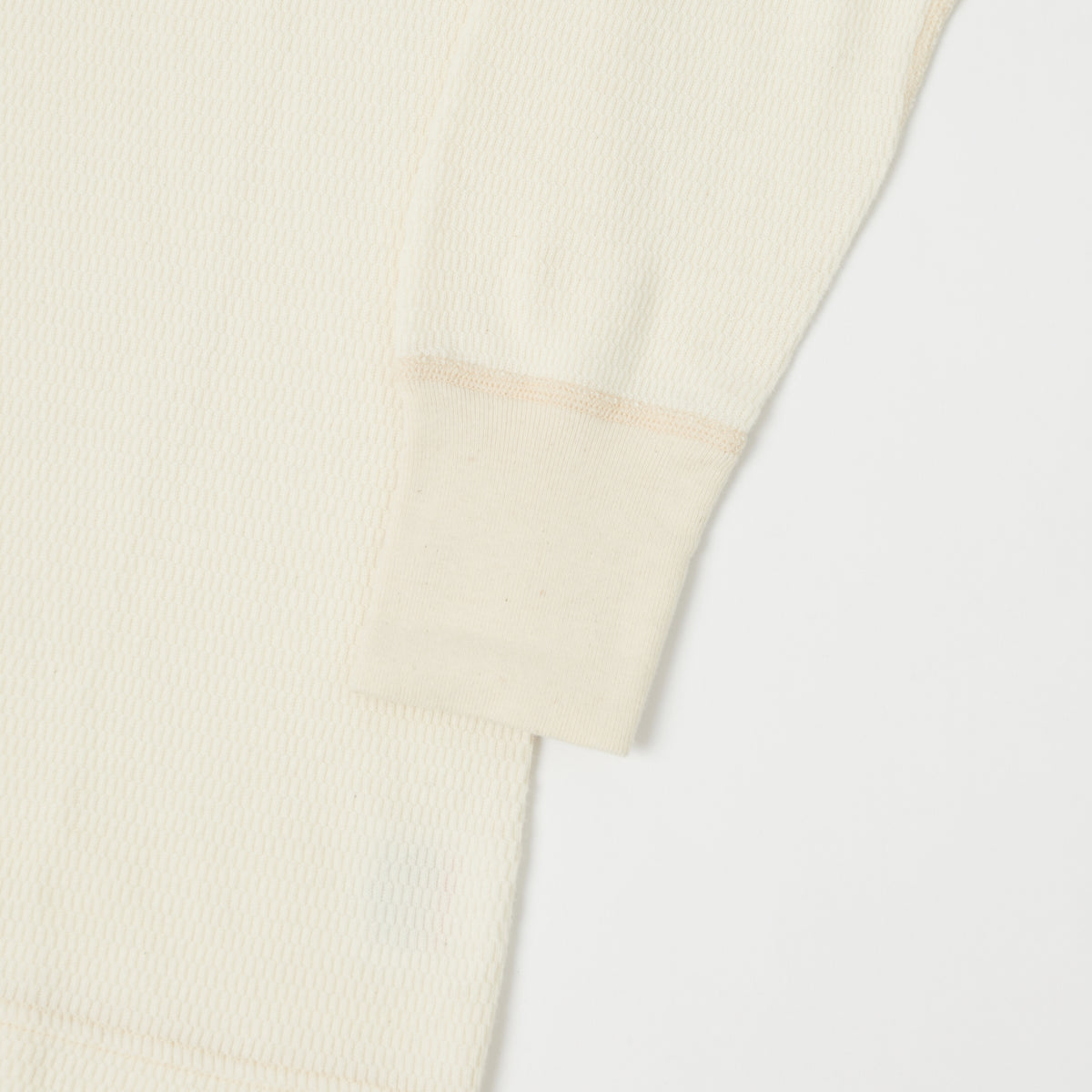 Dubbleworks Long Sleeve Thermal Henley - Off White