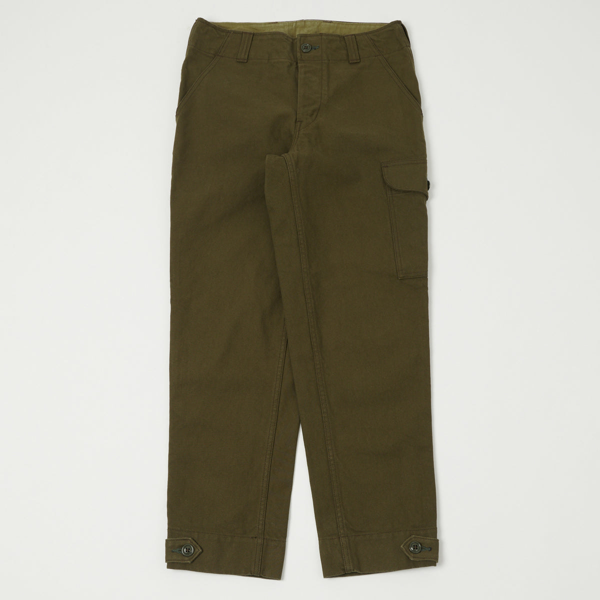Freewheelers & Co Union Special Overalls Aviators Trouser - Dark Olive