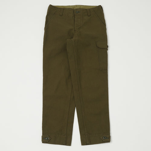 Freewheelers & Co Union Special Overalls Aviators Trouser - Dark Olive