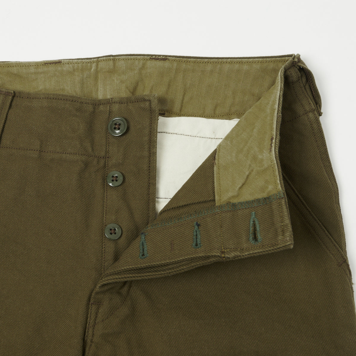 Freewheelers & Co Union Special Overalls Aviators Trouser - Dark Olive