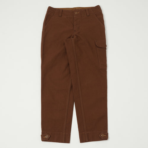 Freewheelers & Co Union Special Overalls  'Aviators' Trouser - Red Brown