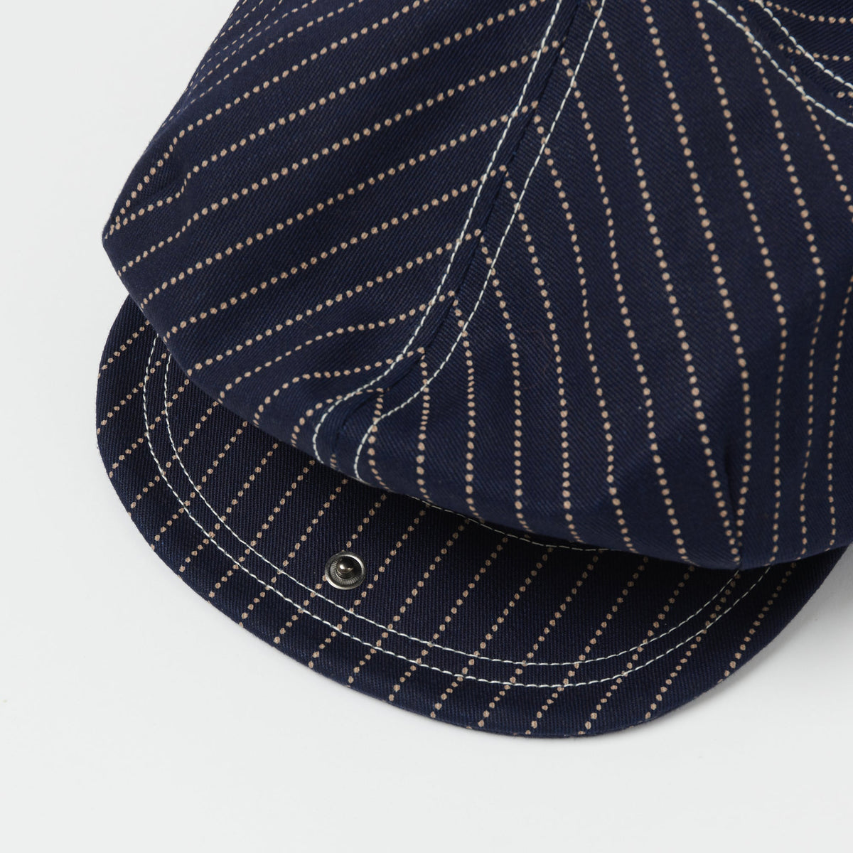 Freewheelers & Co Union Special Overalls 'Cassady' Casquette - Indigo Wabash Stripe