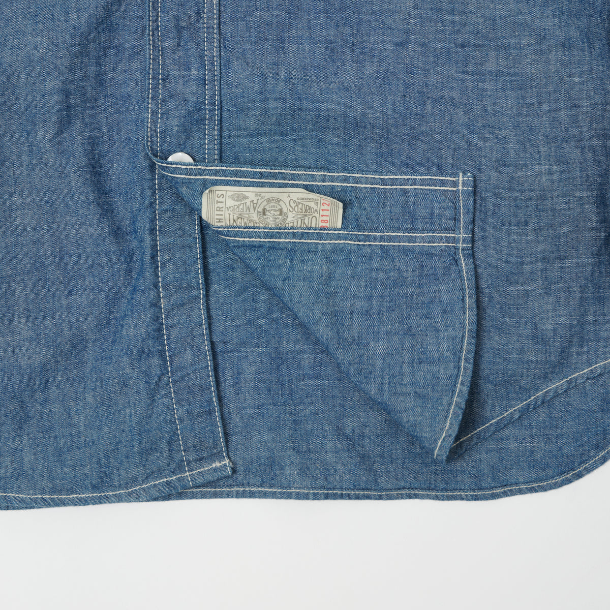 Freewheelers & Co Ironalls Long Sleeve Work Shirt - Indigo Chambray