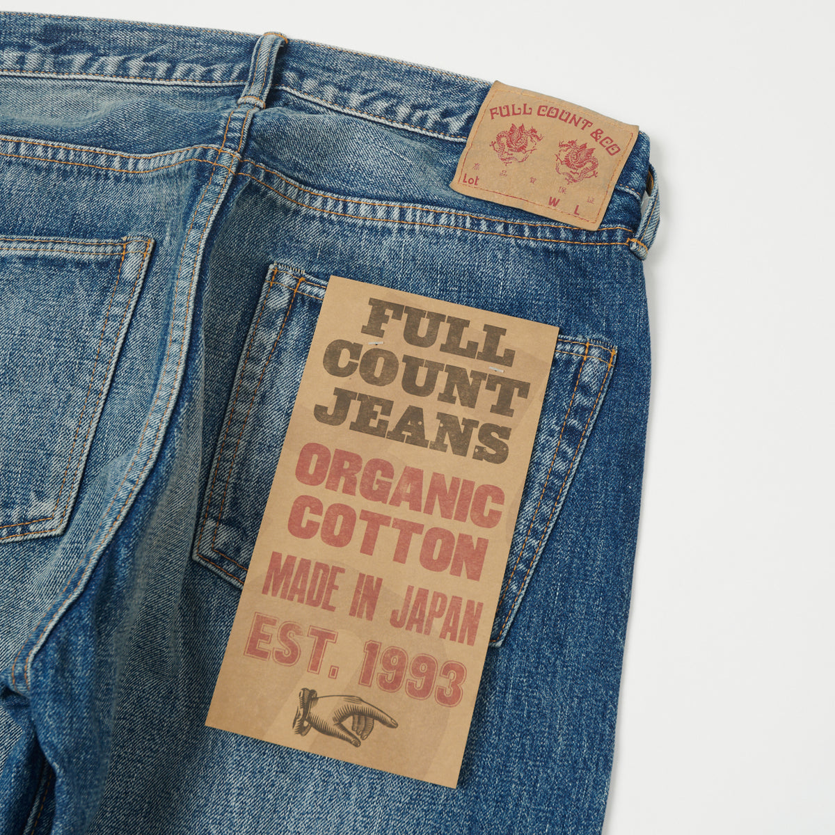 FULLCOUNT 1102 13.7oz Regular Straight Jean - 'Fade' Wash