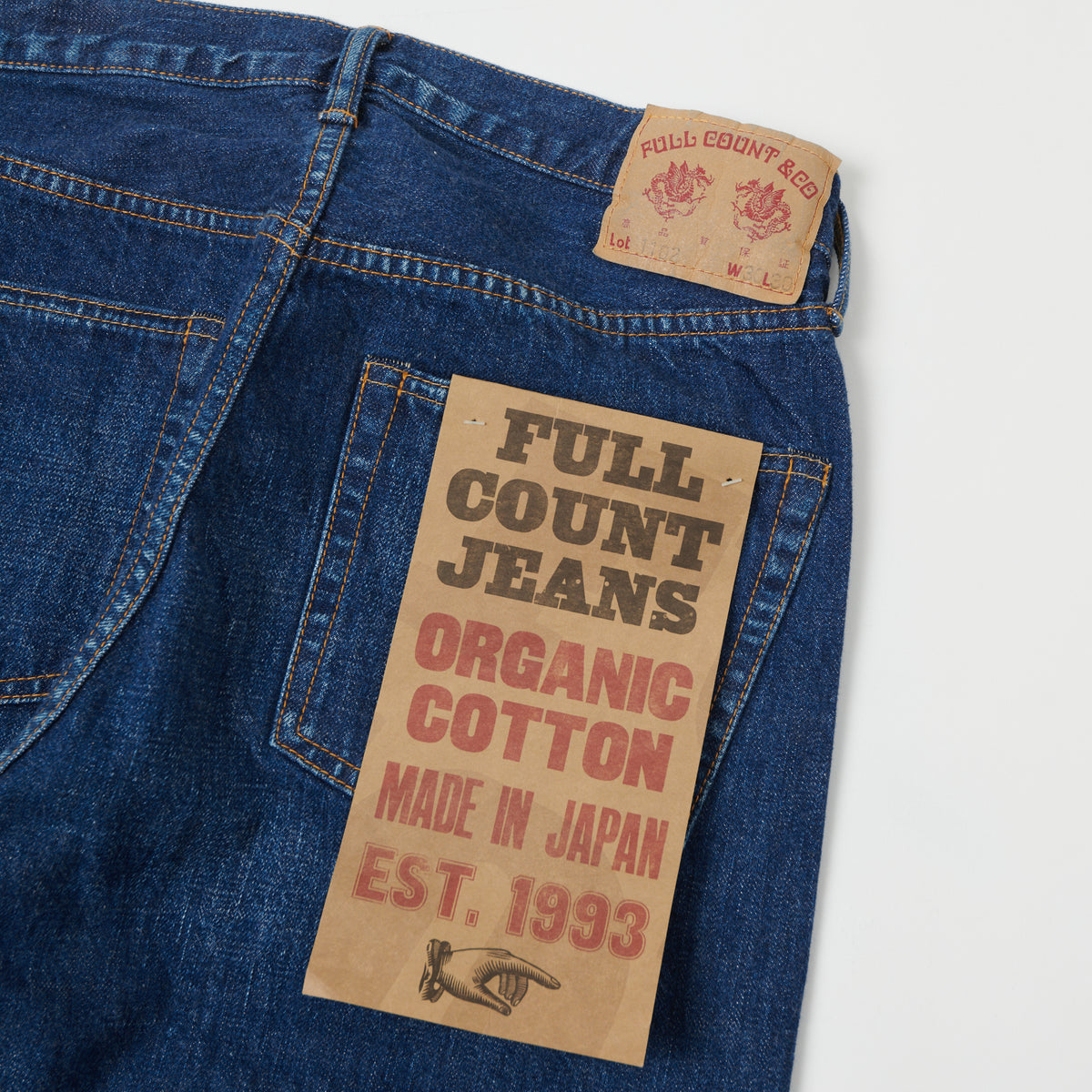 FULLCOUNT 1102 13.7oz Regular Straight Jean - 'That Thing' Wash