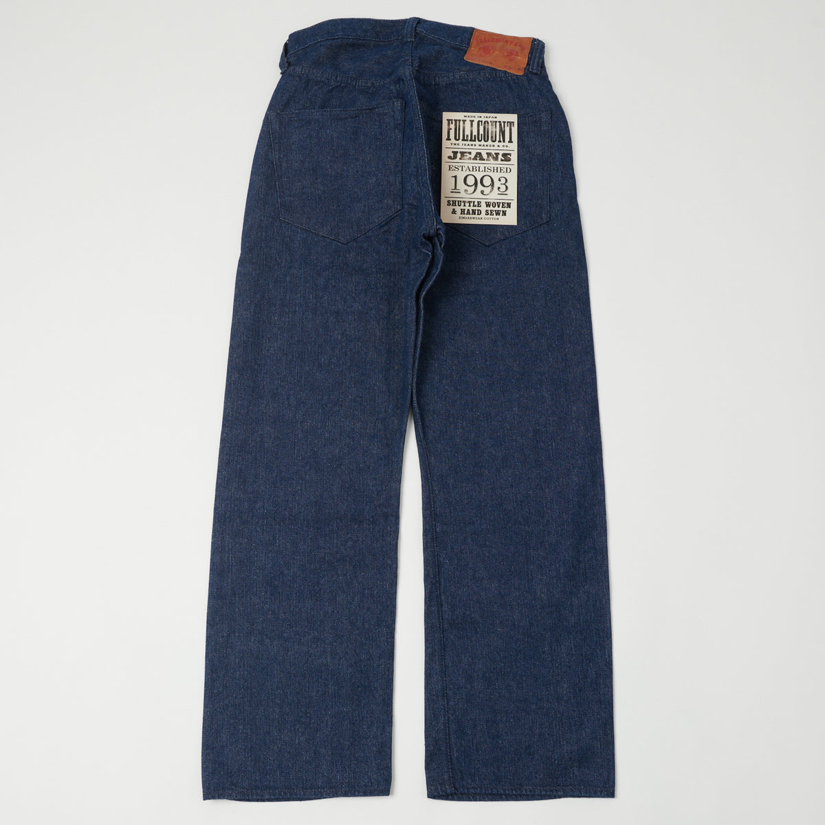 FULLCOUNT 1121 'Duke' Left Hand Twill 13.5oz Wide Straight Jean - One Wash