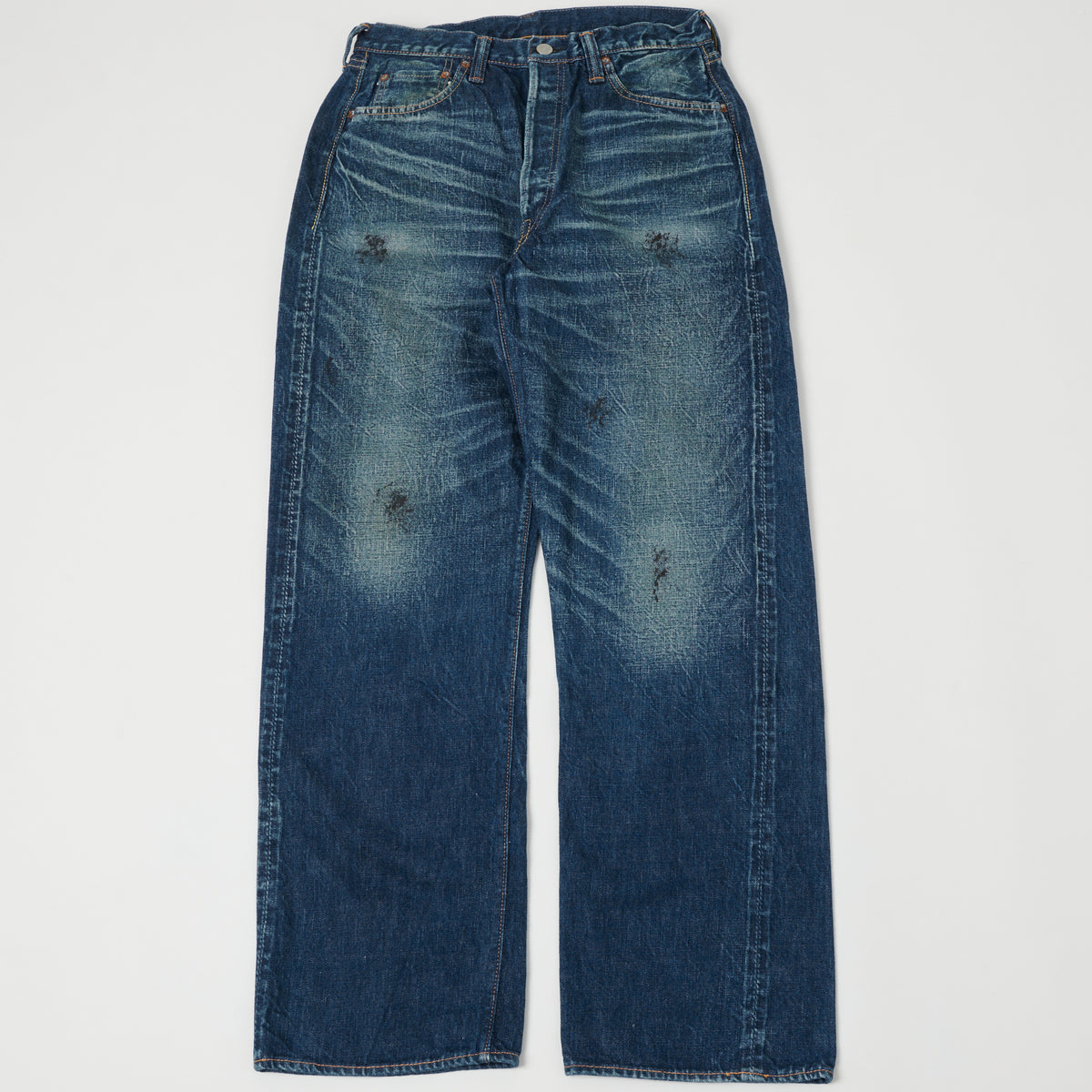 FULLCOUNT 0105 13.7oz Wide Straight Jean - 'More Than Real' Wash