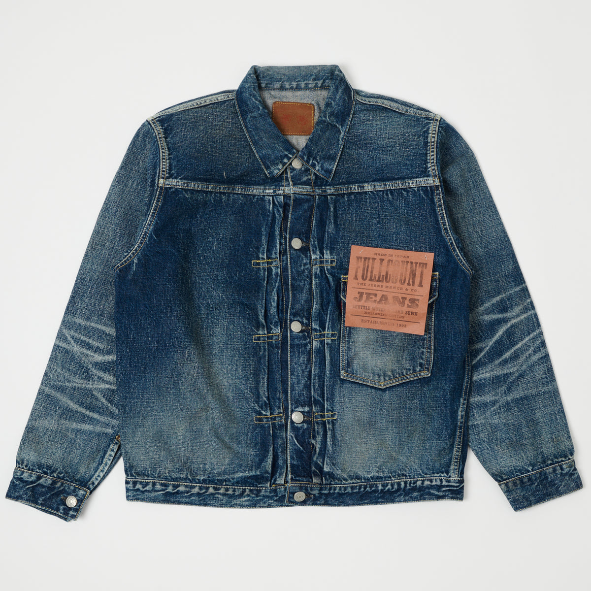 FULLCOUNT 2107 13.7oz Type I Denim Jacket - 'More Than Real' Wash